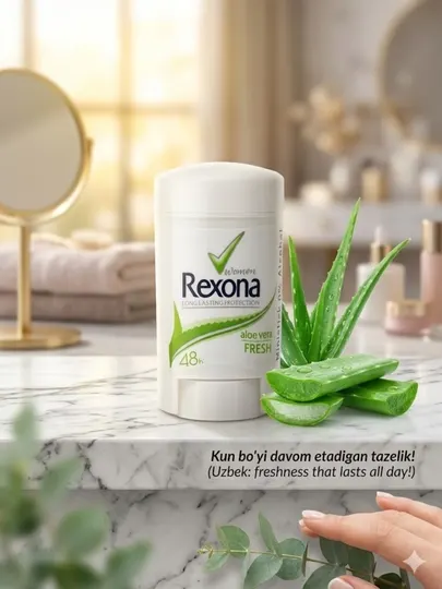 Mini Aloe Vera Fresh антиперспирант стик 48 часов, дезодорант 0% спирта