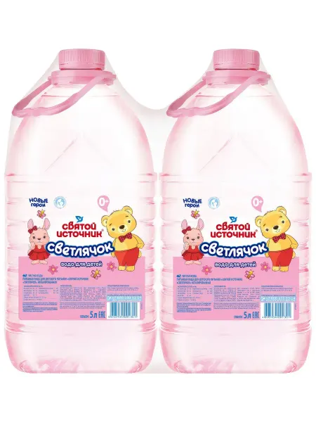 Вода детская Светлячок питьевая негазированная 0+, 5л x 2 шт