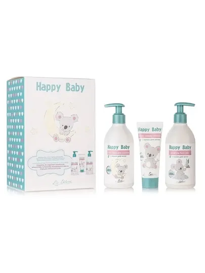Набор для детей Liv Delano Happy Baby, шампунь, гель-пенка, крем, 0+ уход