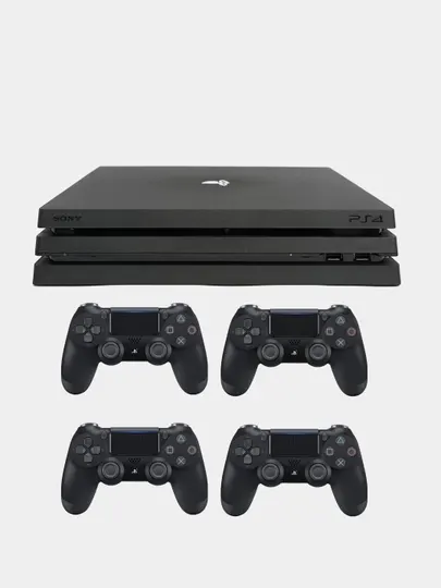 Игровая приставка PS4, Sony Playstation 4 Pro, версия 11.00, 4 шт Dualshok, 25 игр