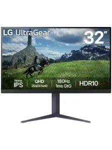 LG 31.50" Монитор 32GS85Q-B (32GS85Q-B.ARUZ), IPS, 2560x1440 2K, 180.00 Гц, черный