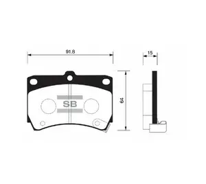 Колодки тормозные KIA RIO 00>02/MAZDA 121 90>96/323 90>/96 Передние Sangsin SP1067