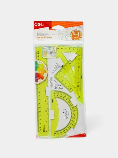 Линейки в наборе Deli Pioneer 00402, 4 шт