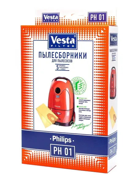 Vesta Filter PH 01 Мешки для пылесоса Philips Vision - 5 шт