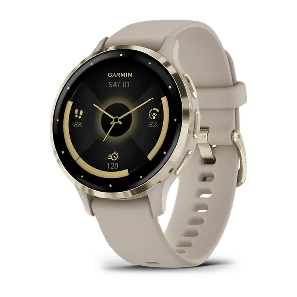 Смарт-часы Garmin Venu 3S, Amoled, Soft Gold French Gray (010-02785-02)
