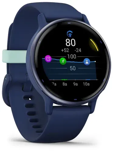 Часы Garmin Vivoactive 5 Metallic Navy cиний, 010-02862-12