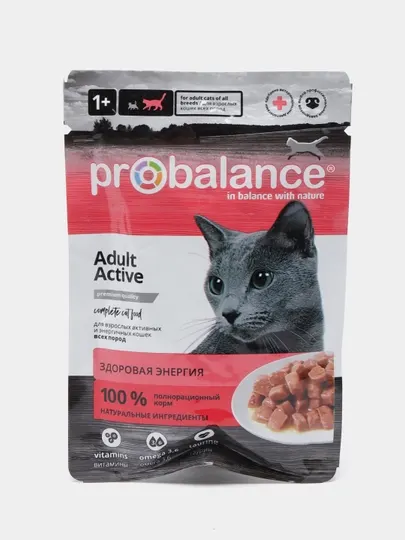 Корм консервированный ProBalance Active 02 PB 085, для активных кошек, 85 гр
