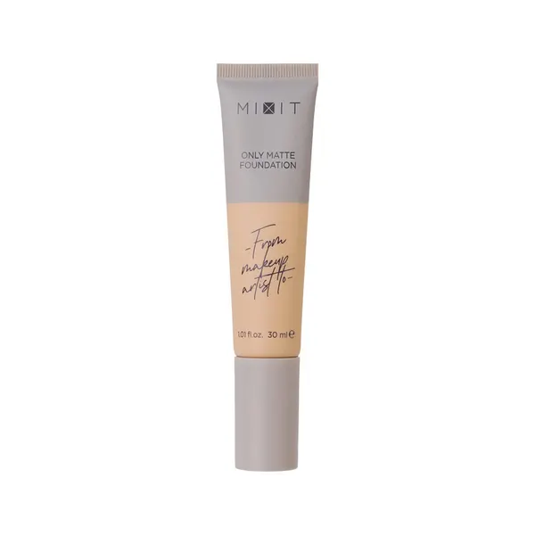 Основа тональная для лица MIXIT ONLY MATTE FOUNDATION с матовым эффектом тон 02 Rose porcelain