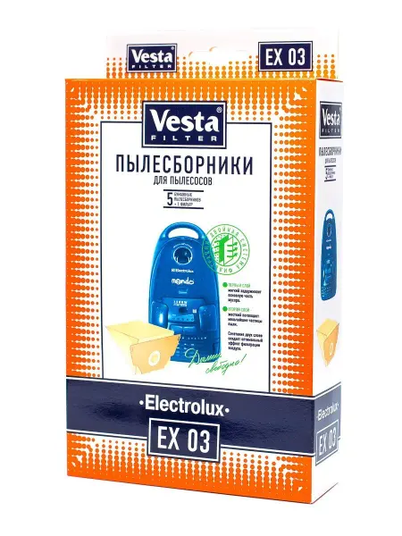 Vesta Filter EX 03 Мешки для пылесоса Electrolux Mondo - 5 шт