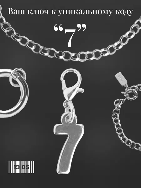 13 05 Шарм-подвеска на браслет "Numero" 7