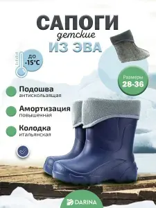 Сапоги резиновые Дарина детские демисезонные