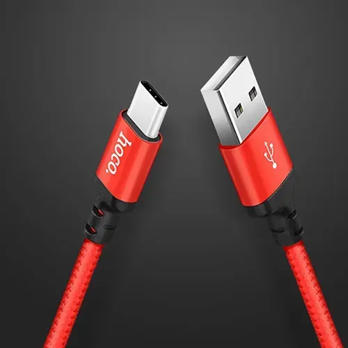 Кабель Type-C HOCO X89 *1м *3.0A Red шнур для смартфона андроид / провод с быстрой зарядкой