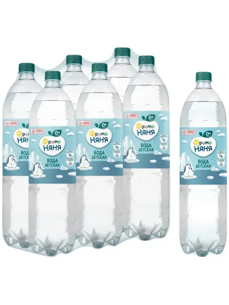 Вода детская питьевая негазированная, 1.5л x 6 шт