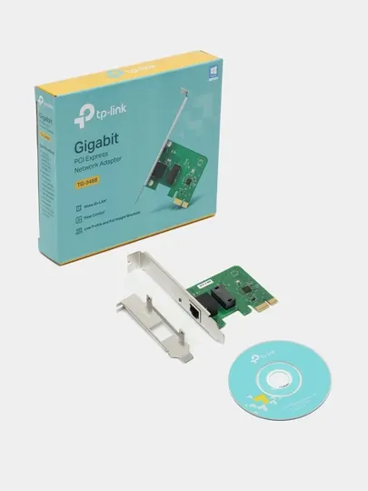 TP-Link TG-3468 Гигабитный сетевой адаптер PCI Express, 1 разъём PCI Express, 1 порт RJ45 10/100/1000 Мбит/с