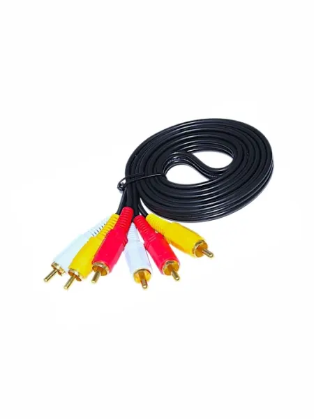 Кабель тюльпан 3RCA для аудио-видео, DVD и тюнера, 1,5м, 3м, 5м, 10м, 15 и 20м