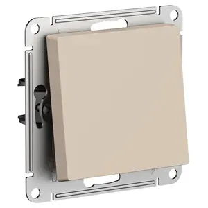 Выключатель одноклавишный Systeme (Schneider) Electric AtlasDesign Песочный (матовый) , схема 1, 10АХ, механизм, ATN001211