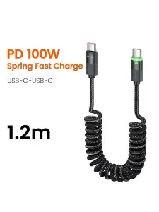 USB-Кабель Toocki 100 Вт Type-C / 1,8 м / зарядное устройство для быстрой зарядки, кабель для передачи данных для iPhone Huawei Samsung Xiaomi