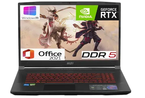 MSI Ноутбук игровой MSI Katana 17.3" IPS 144гц, Core i5-13420H (8 ядер до 4.5ггц) , 16 GB DDR5, SSD 1 TB, RTX 3050-4 GB, Win 11 PRO+MS office Игровой ноутбук 17.3", Intel Core i5-13420H, RAM 16 ГБ, SSD 1000 ГБ, NVIDIA GeForce RTX 3050 для ноутбуков (4 Гб), Windows Pro, черный, Русская раскладка