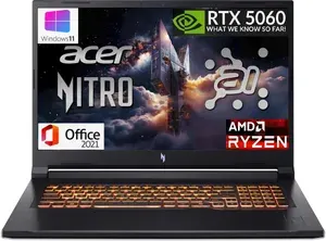 Acer Ноутбук ACER Nitro 17.3" IPS 144гц, Ryzen 7 260( 8 ядер до 5.1Ghz), 16 GB DDR5, SSD 1 TB, RTX5060-8GB, Win11+Office Игровой ноутбук 17.3", AMD Ryzen 7 260, RAM 16 ГБ, SSD 1000 ГБ, NVIDIA GeForce RTX 5060 (8 Гб), Windows Pro, черный, Русская раскладка