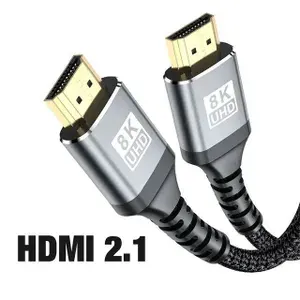 HDMI Кабель 8K UHD 60 Гц, 2.1 / 4K 120 Гц, 48 Гбит/с, Jamme, длина 5 метров, PS5, XboxOne, шнур для телевизора