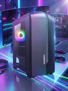 Корпус для ПК GAMEMAX Centauri Black Gray Micro-Tower, Micro-ATX, 2*USB, 1*120мм FRGB, окно, без БП