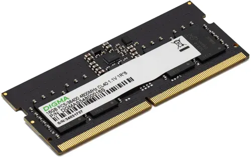 Digma Оперативная память PC5-38400 CL40 SO-DIMM 262-pin 1.1В DDR5, 4800 МГц, 1 x 16 ГБ (DGMAD55200016S)