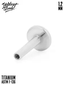 Пирсинг Implant Grade НОЖКА, основа для лабрета титан 1.2(16 G) х 5 мм