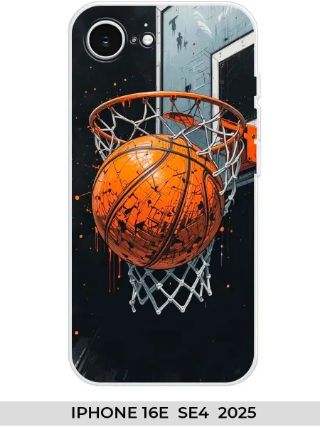 NOOTO Чехол на iPhone 16E SE4 (6.1) 2025 баскетбол