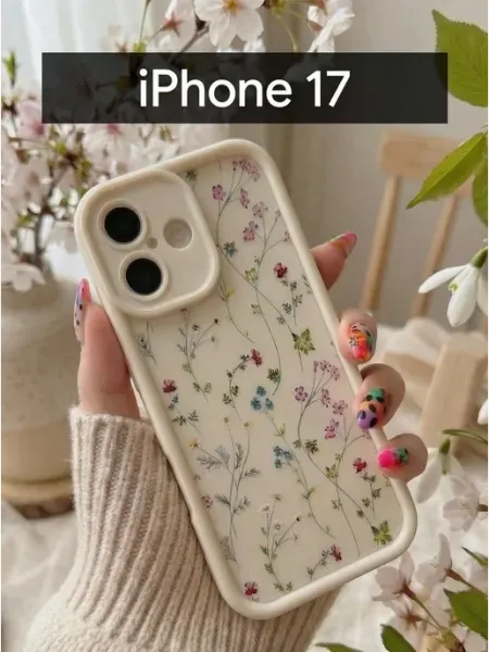 Red Cat Чехол на iPhone 17 Полевые цветы 1