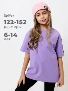 Футболка Селтекс хлопок, для девочки