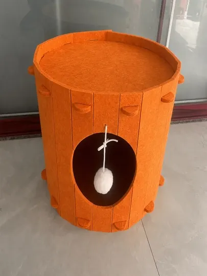 Домик для кошек с когтеточкой, 2 в 1, игровой комплекс с игрушкой