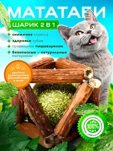 Игрушка для кошек мята с мататаби 2 в 1