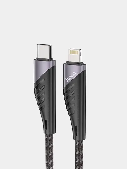 Кабель Hoco U95, Type-C на Lightning, 1.2 м, 20 Вт PD, нейлон, 3A, пятижильный, для iPhone