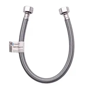 Подводка для воды AquaLine 1/2" 1.8 м г-г, сталь+полиамид, до 90 C, 20 атм