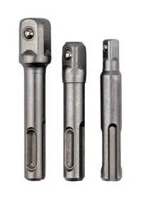 Адаптеры для головок 1/4" 3/8" 1/2" на перфоратор SDS+ (набор 3 шт.)