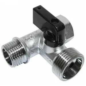 Кран шаровой Bugatti для стиральной машины 1/2"x3/4"x1/2" наружная-внутренняя резьба