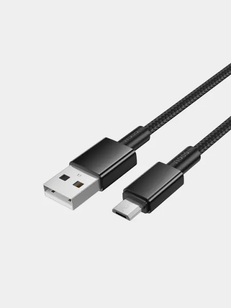 Кабель Hoco X119 Energy, USB на Micro, 1 м, нейлон, 2.4А, алюминий, в упаковке, зарядка