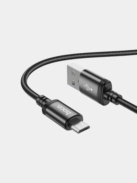 Кабель Hoco X59 Victory, USB на Micro, 1 м, нейлон, 2.4А, зарядка и данные, Victory серия