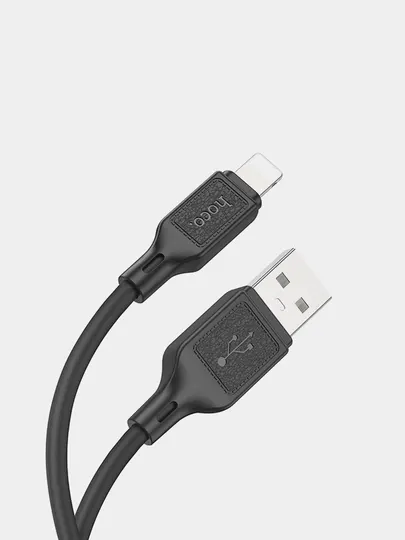 Кабель зарядный Hoco X90 силиконовый USB-A на Micro, 1м, ток до 2.4А, передача данных