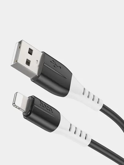 Кабель Hoco X82 USB–iP, силикон, 1м, зарядка 2.4А, передача данных