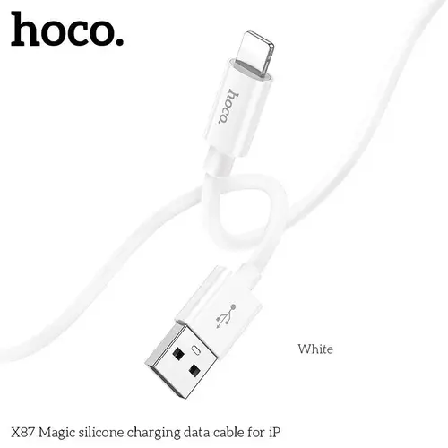 Кабель Hoco для Iphone,ipad, USB - Lightning, Hoco X87 magic, белый, 1 метр, 2,4A для быстрой зарядки айфона