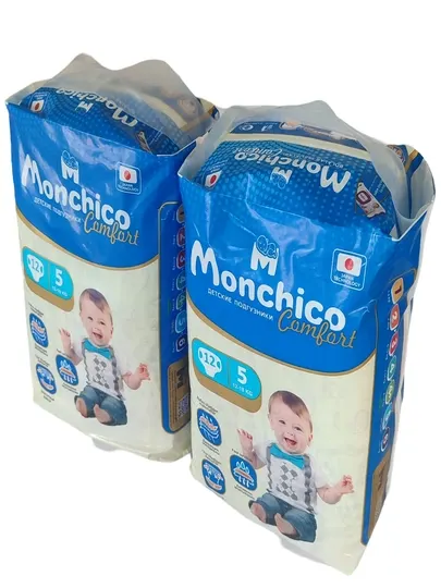 Monchico Comfort подгузники, 2 в 1, 24 шт в упаковке, размер 5, 12-18 кг