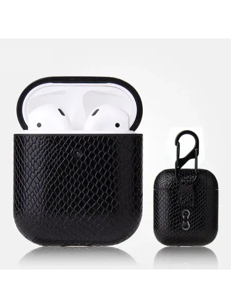 Чехол для кейса наушников AirPods 1 2, черный