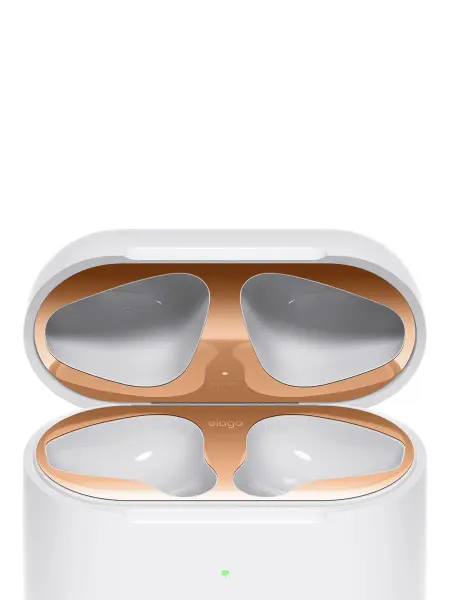 Elago Защитная пластина для AirPods 1 и 2 Dust Guard Rose gold