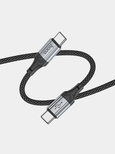 Кабель Hoco X102 Fresh, Type-C на Type-C, 1 м, 60 Вт, 20V 3A, зарядка для ноутбука