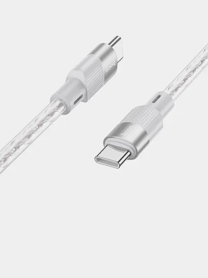 Кабель Hoco X99 Type-C–Type-C, силиконовый, 1м, 60W, 20V/3A, зарядка ноутбука, 3A ток