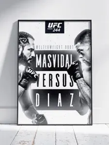 Плакат на стену для интерьера Легенды ЮФС и ММА (Хорхе Масвидаль - Jorge Masvidal 1) - Постер по спорту и физической активности формата A4 (21x30 см)