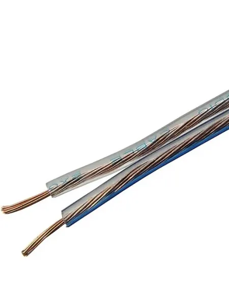 OEM 2x0.25 CU+CCA Акустический кабель 1 метр (прозрачный)