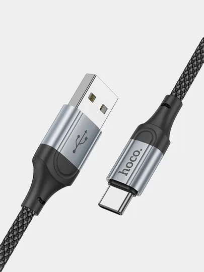 Кабель Hoco X102 Fresh USB на Type-C, 1 м, нейлон, ток до 3А, алюминиевый сплав, зарядный
