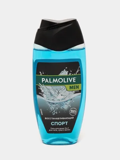 Гель для душа мужской Palmolive MEN Спорт, Восстанавливающий 3 в 1 для тела, волос и лица, 250 мл